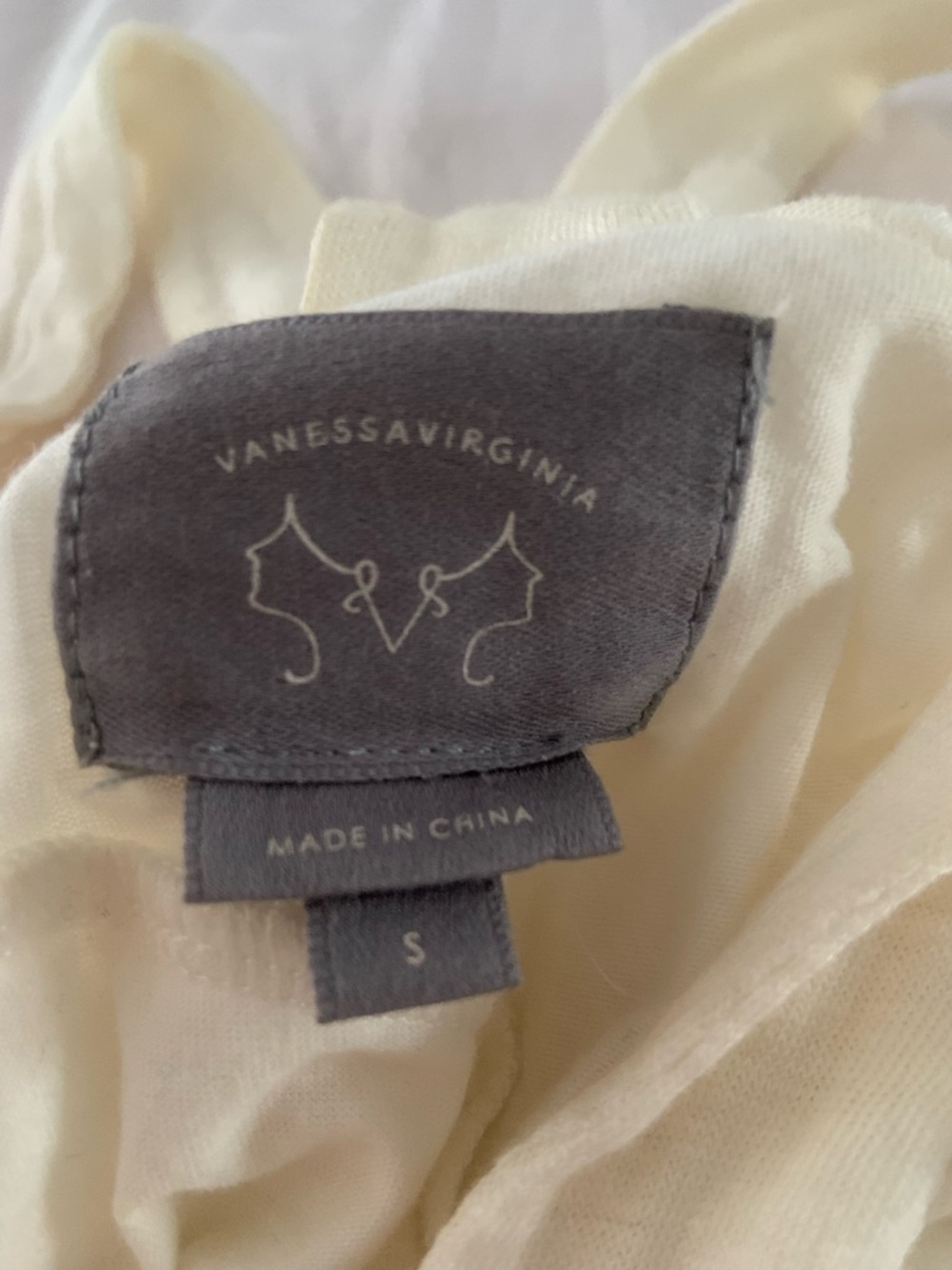 White Top! Size Small Anthropologie Vanessa Virginia Women's Cream Tank Top